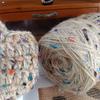 Handmade Coffee Bean Brown Yarn Set: Scarf, Hat, Earphone Case, Knitted Bag - 80g