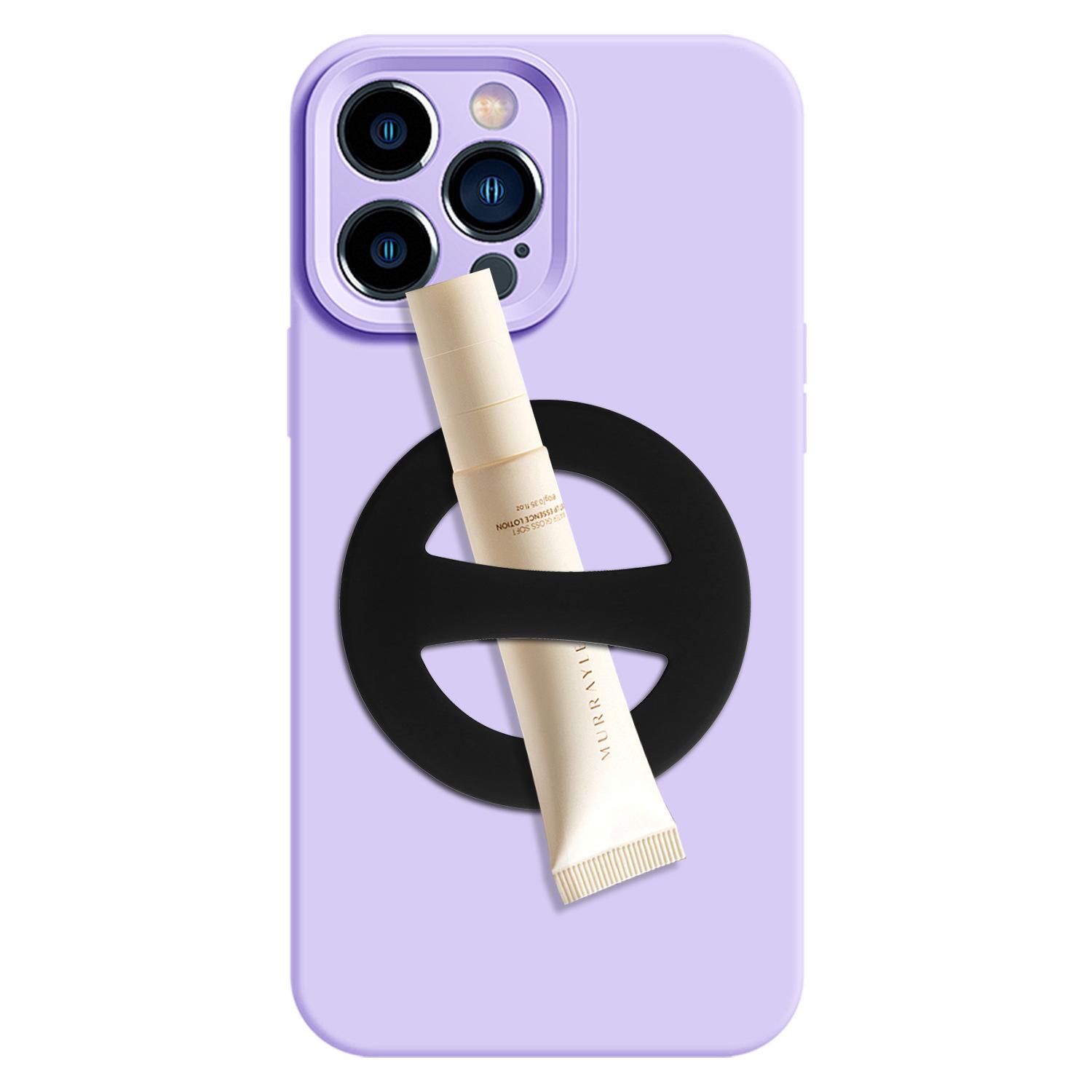 

Silicone Lip Glaze Phone Back Holder Magnetic Lip Protective Grip Phone Case Bracket Women Girl чёрный