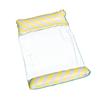 Inflatable Striped Pool Hammock with Backrest - Adult Size, Foldable, Thickened PVC.