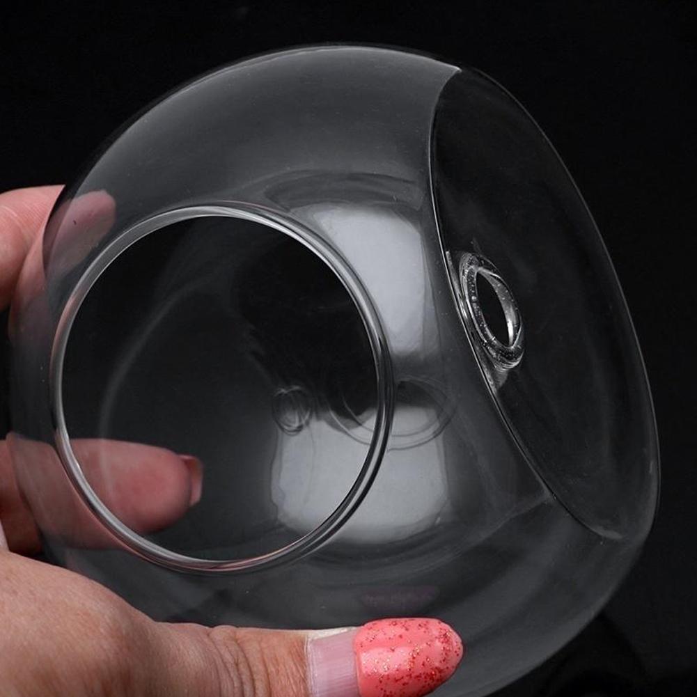 10cm/12cm Wandhängende Hydroponische Glasvase Kleines Hängendes Aquarium Wandmontage Glasvase Landschaftsdekoration