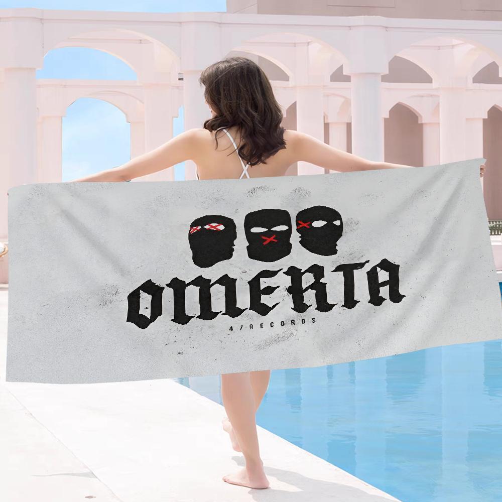 Rapper O-Omerta Mikrofiber Strandhåndklæde Absorberende Hurtigttørrende Blødt Yoga Svømning Resort Bjergbestigning Håndklæde
