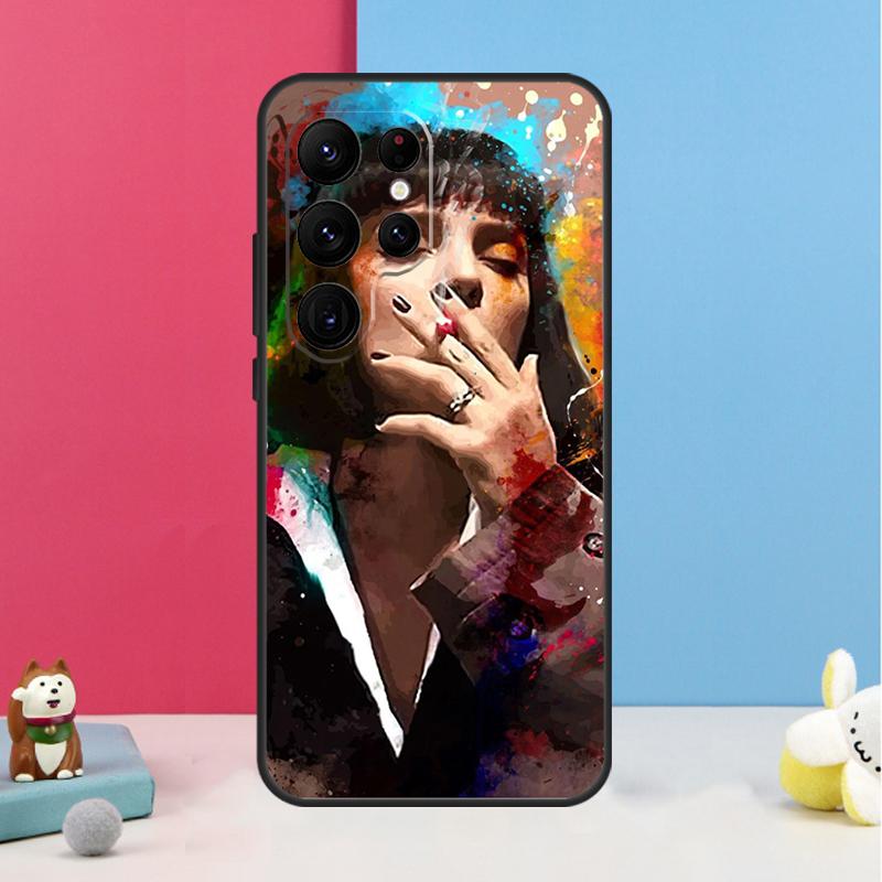 Mia Pulp Fiction Case For Samsung Galaxy S25 S26 Ultra S20 S21 S22 S23 S24 S10 Plus S25 FE Back Cover Shell