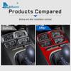 For Chevrolet Camaro 2010 2011 2012 2013 2014 2015 Real Soft Carbon Fiber Accessories Interior Trim Car Gear Shift Panel Sticker