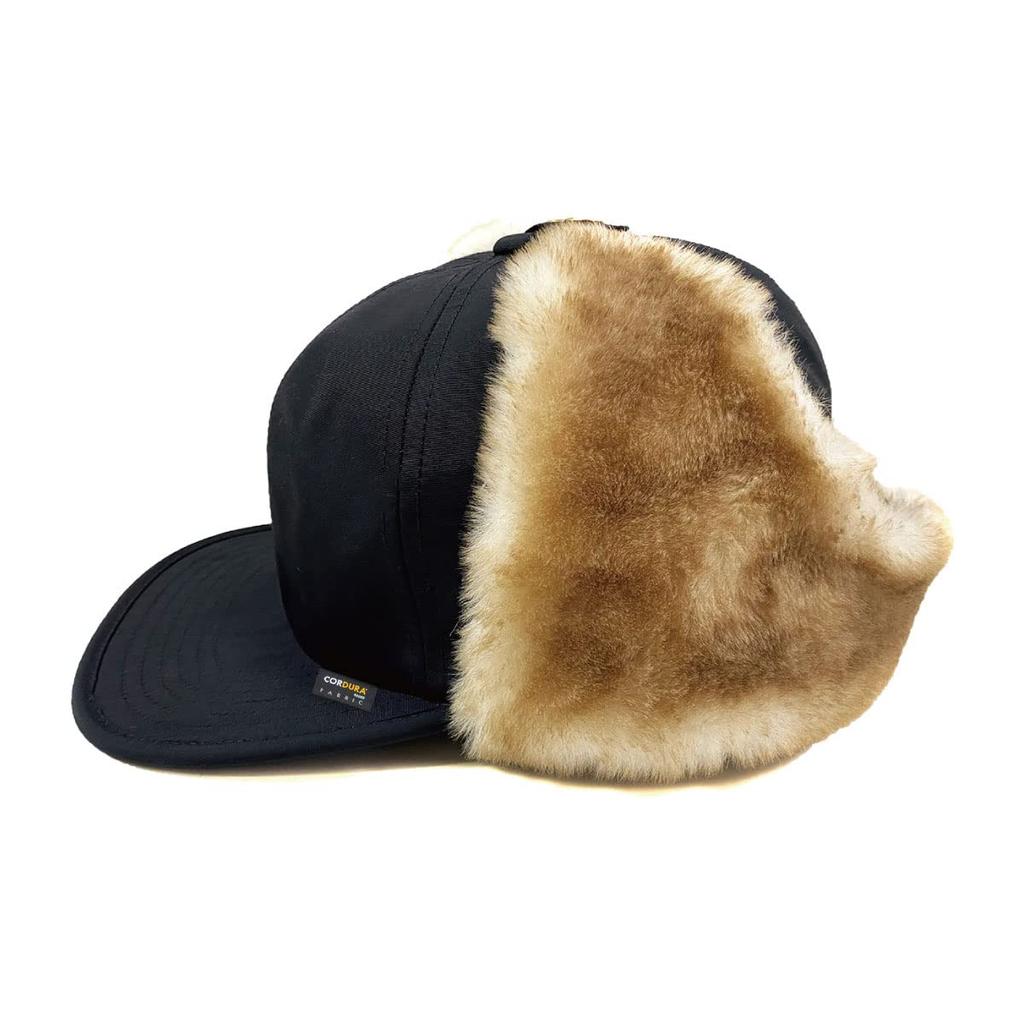 Basic Enchi Cordura 60/40 Flap Cap, Made with Japanese Cordura Fabric, with Ear Flaps, Antibacterial and Deodorizing, One Size Fits All, Navy