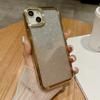 Suitable for IPhone15, Gradient Glitter Phone Case 14pro, Lens Glitter, Apple 13 Electroplated Anti-drop Protective Case