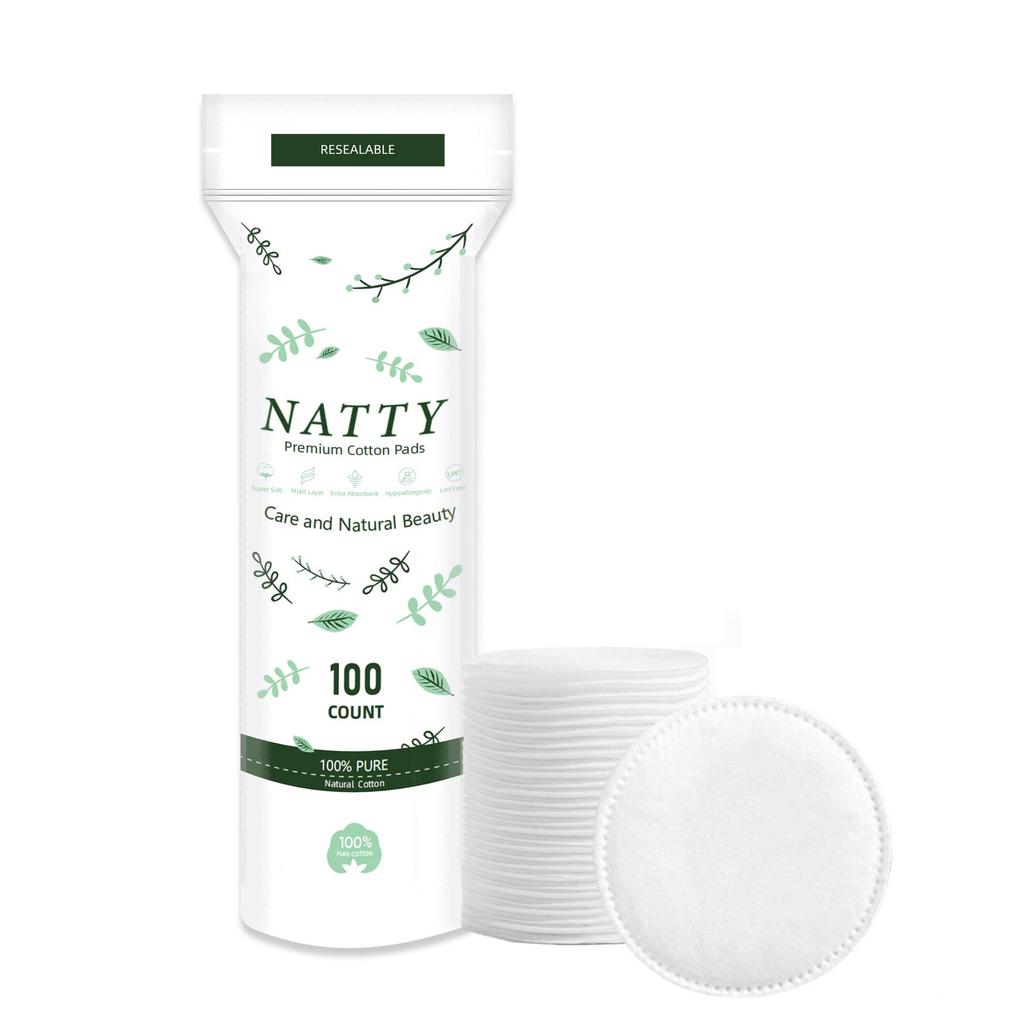 Triple-Layer Thick Makeup Remover Cotton Pads - Lint-Free, Skin-Friendly, 100 Pieces