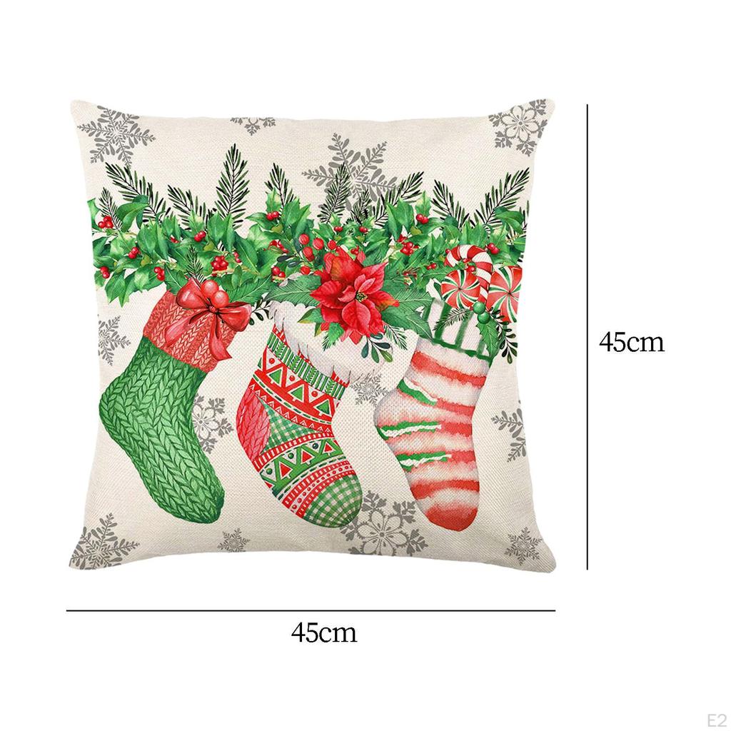 Christmas Pillow Cover Decorative Pillowcases Creative Square Cushion Case for Holiday