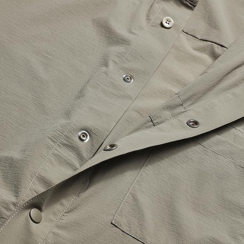 Fila Blue Fashion Simple Classic Personality Casual Everyday Versatile Comfortable Loose Woven Shirt Men shirts Rock-Brown F11M622409FBN