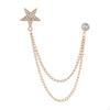 Elegant Men's Suit Pin with Dangling Chains