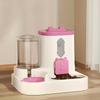 2-in-1 Pet Feeder and Water Dispenser Combo Set, Automatic Food and Water Dispenser for Small To Medium Cats and Dogs