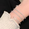 Luxuriöses Funkelndes Zirkon Kristall Armband für Damen Mädchen Mode Mehrschichtiges Metall Offen Verstellbares Armband Schmuck Geschenke