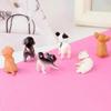 Simulation Mini Jagdhund Mops Hund Miniatur Figur Tiermodell Figur Lernspielzeug für Kinder Heimdekor Schreibtischdekoration