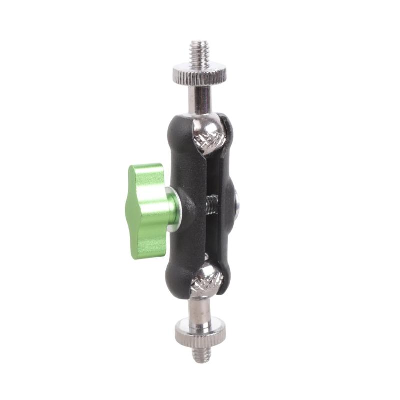 Aluminum Alloy 1/4inch Male to Male Tripods Screw Adapters Adjustable Angle 360 Rotation Camera Mount Converters for DSLR LED Light Stands