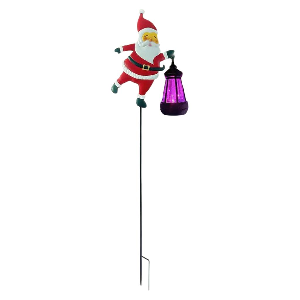 Solar Santa Claus Kettle Lights Outdoor Garden Watering Can Light LED Hanging Solar Christmas Light for Festival Party Supplies