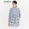 PORTS Women's Plaid Long-Sleeve Short Jacket