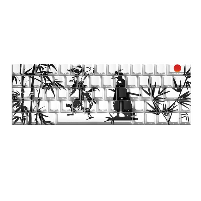 64/74Key Side Print Translucents Keycaps Wuxia Original Profile Sublimations Backlit Keycap for Mechanical Keyboard