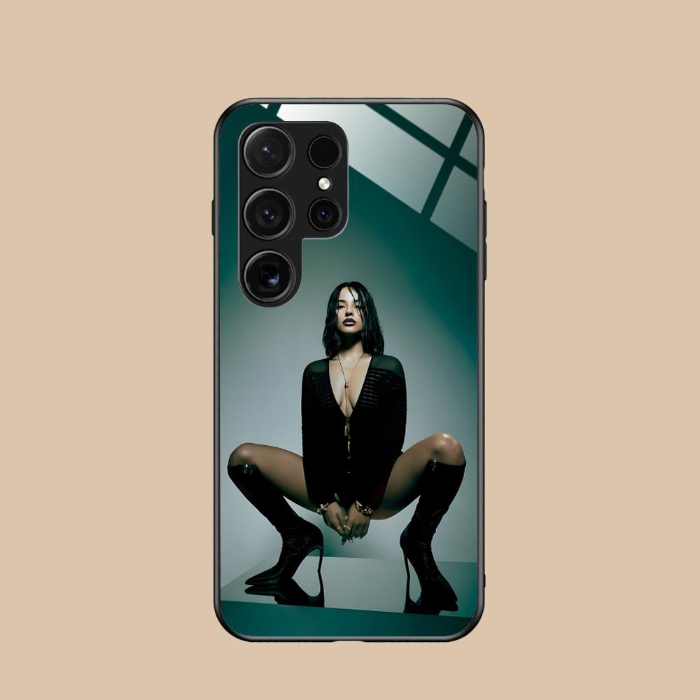

Fashion Becky G Glass Mobile Phone Case for Samsung Galaxy S26 S25 S24 S23 S22 S21 S20 Note20 Plus FE Ultra Colorful Cover Galaxy S26