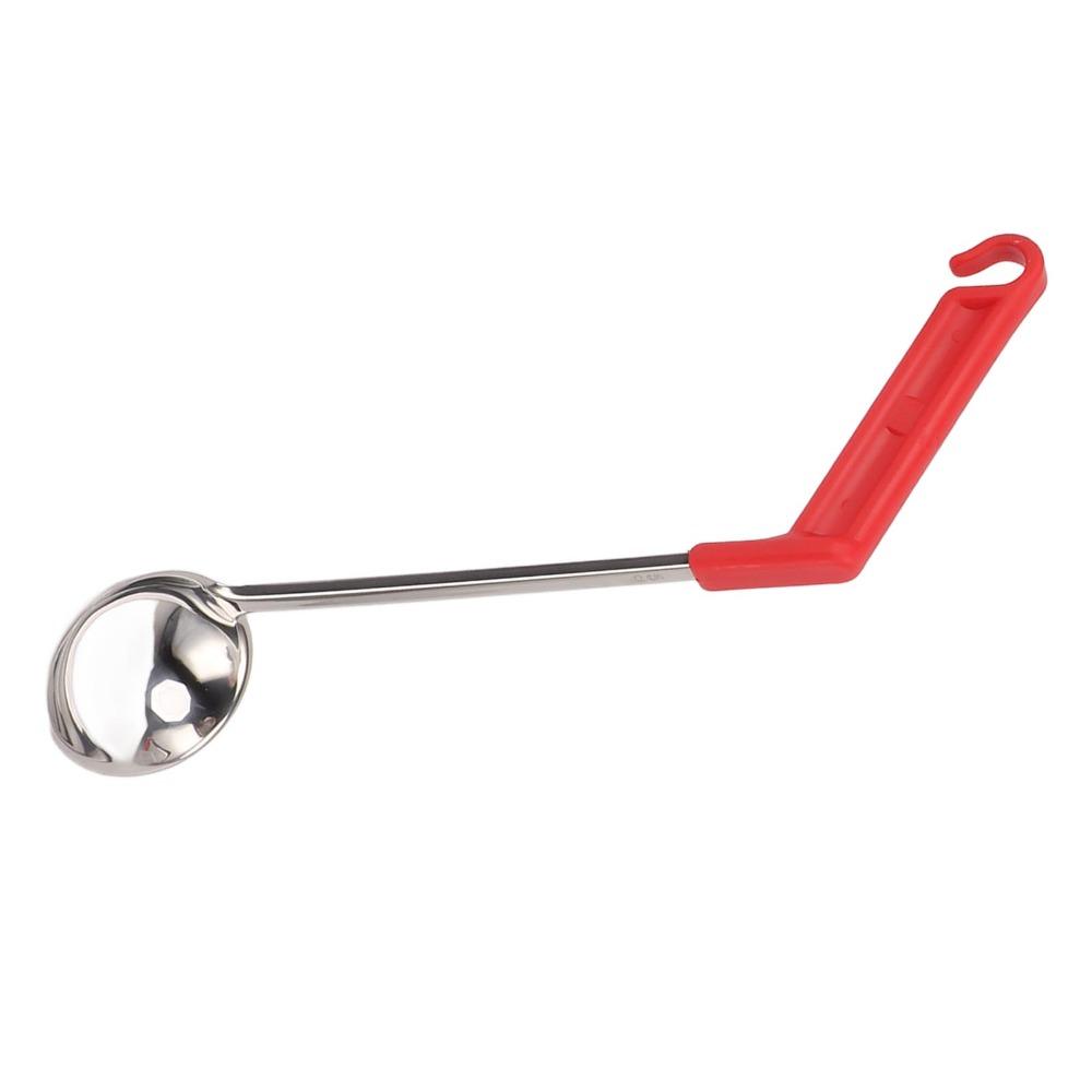 Curved Handle Cooking  Ladle 304 Steel Kitchen Spoon Anti Rust Basting Spoon  Hot Pot