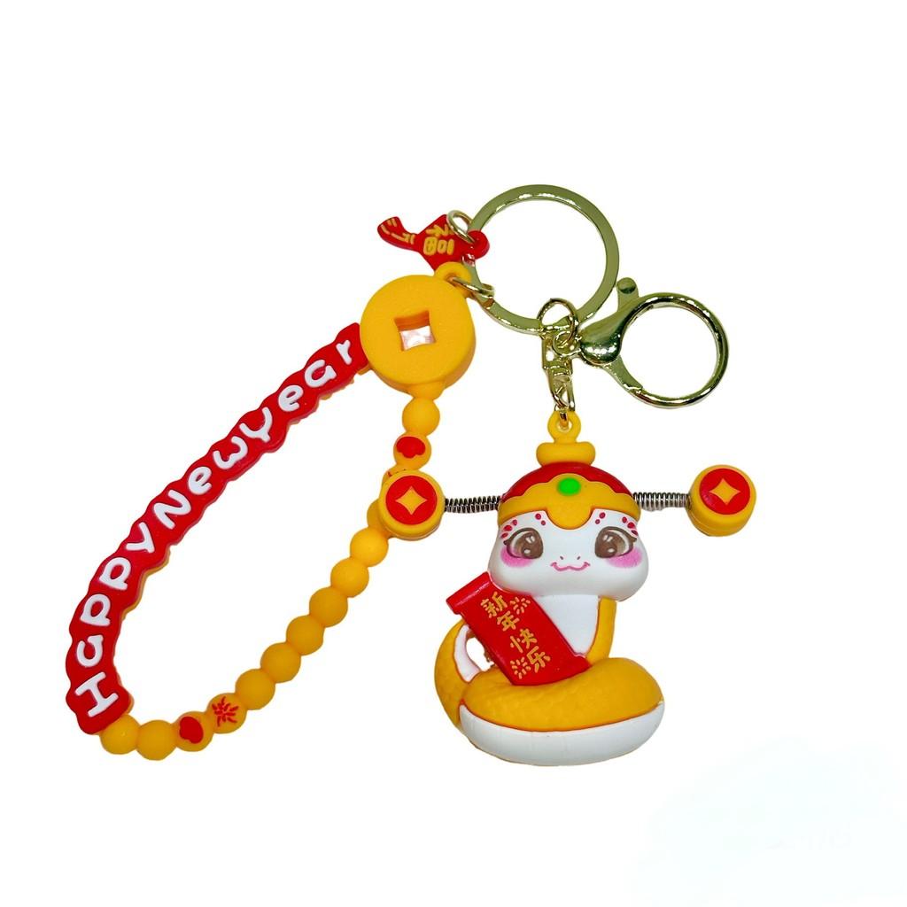 Zodiac Snake 2025 Keychain Colorful Silicone Pendant Excellent For Gifts Souvenirs And