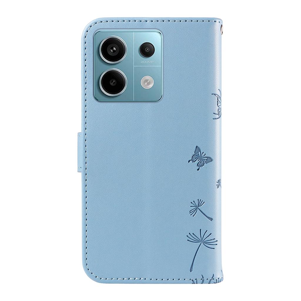 For Xiaomi Poco X6 5G/Redmi Note 13 Pro 5G Leather Case Wallet Phone Cover Dandelion Imprint