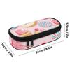 School Pencil Case Zip Around Closure Roomy Interior 300D Polyester with Main Compartment Mesh Pocket and Pen Slots for Boys Girls