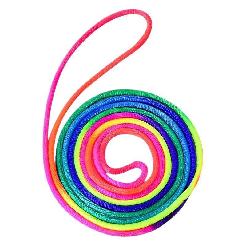 Children's Flower RopeStudent Rainbow Colored Rope Picking Flower RopeWeaving Flower Rope Toys