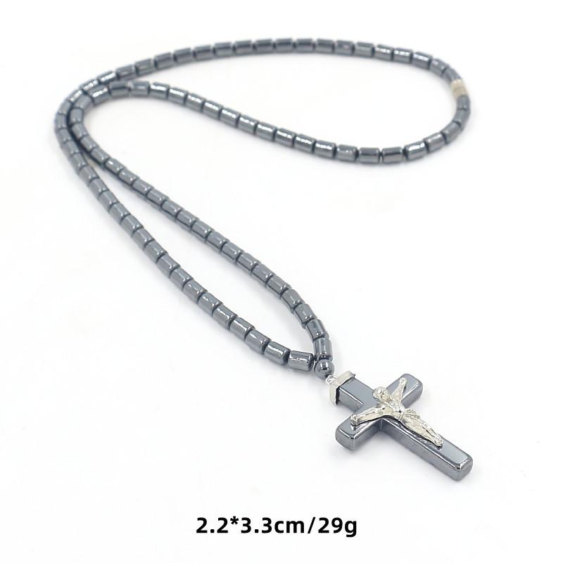 Módní pánský a dámský náhrdelník, kulatý přívěsek, náhrdelník z černých žlučových kamenů