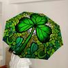 1pc Stained Glass Clover Mandala Umbrella with Plastic Handle,Suitable for All Seasons Home Travel Outdoor UmbrellaDD1177