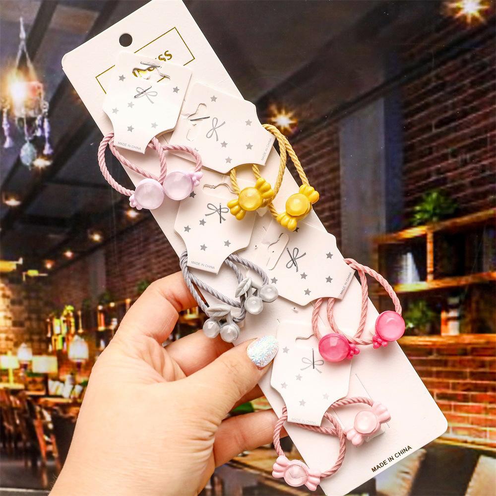 Cartoon Animal Flowers Princess Scrunchie Children Girls Kids Elastic Hair Rubber Bands Accessories Tie Hair Ring Rope Headdress