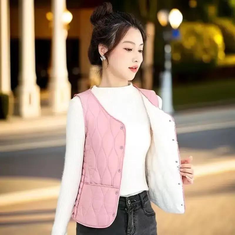 Women Waistcoat Women Vest Coat Women's Fall Winter Sleeveless Vest Coat with Pockets Soft Thick Padded for Warmth