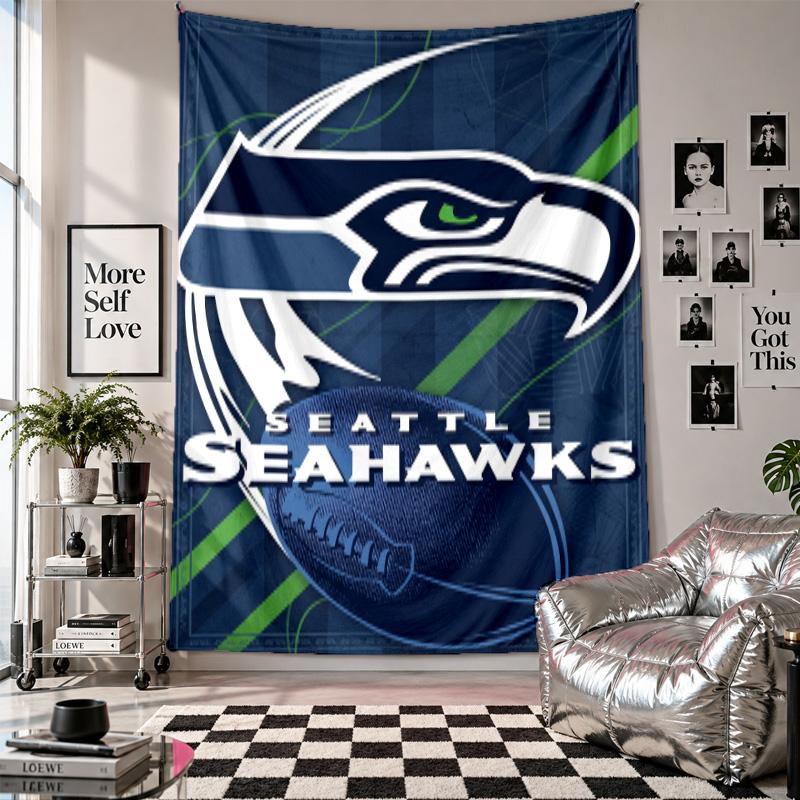 Seattle Seahawks Wall Tapestry Home Decor Wall Hanging Cloth for Bedroom Living Room Background