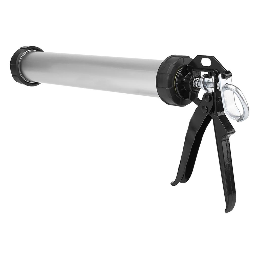1pc Aluminum Tube Silicone Caulking Gun 600ml Caulk Tool with 10 Nozzles