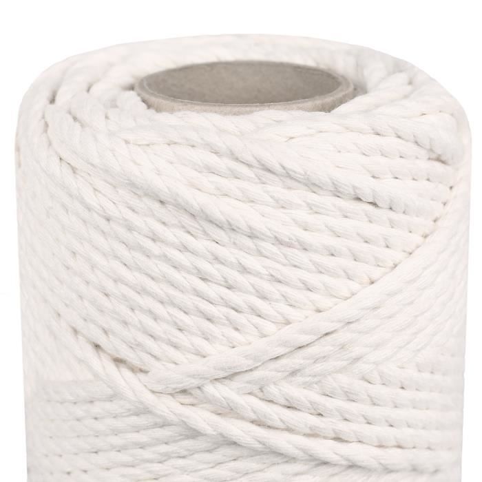 Corde Macramé - CREATIVE DECO - 100m - Blanche - Ficelle 48 Plis