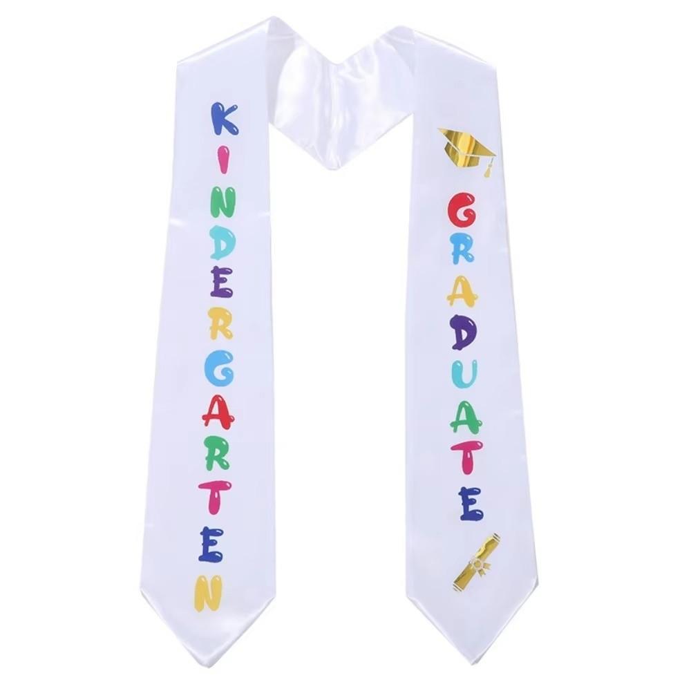 with Letter Honor Scarf Satin Graduation Ribbon New Ceremonial Belt Graduation Party Supplies