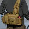 Fishing Equipment Backpack Bait Box Equipment Storage Bag Men's Fishing Backpack with Pole Holder Sling Shoulder Bag Multifunctional Waist Chest Bag