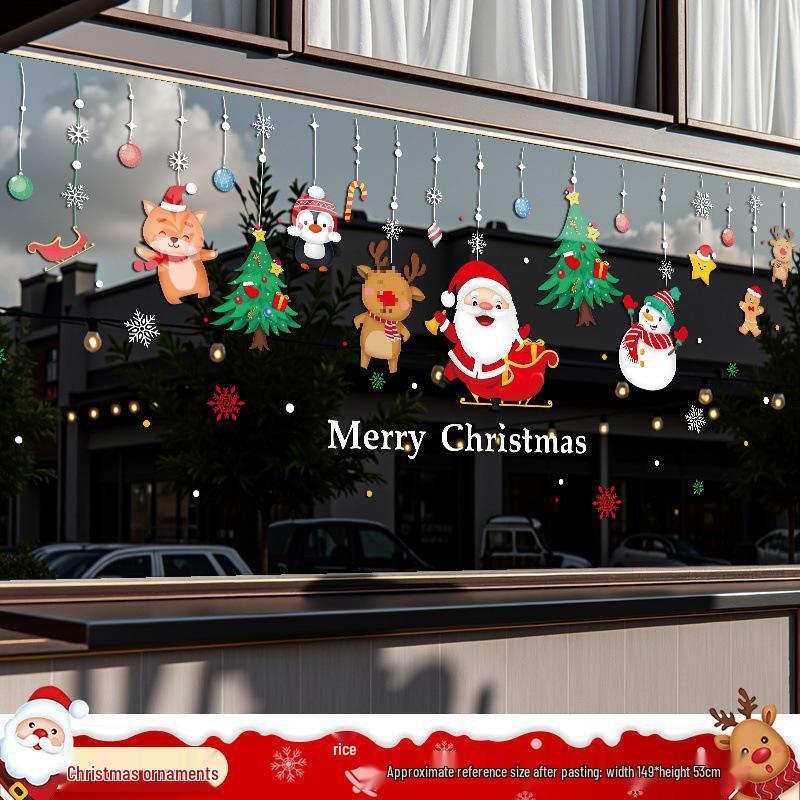 Santa Claus Window Cling Christmas Decoration Decal