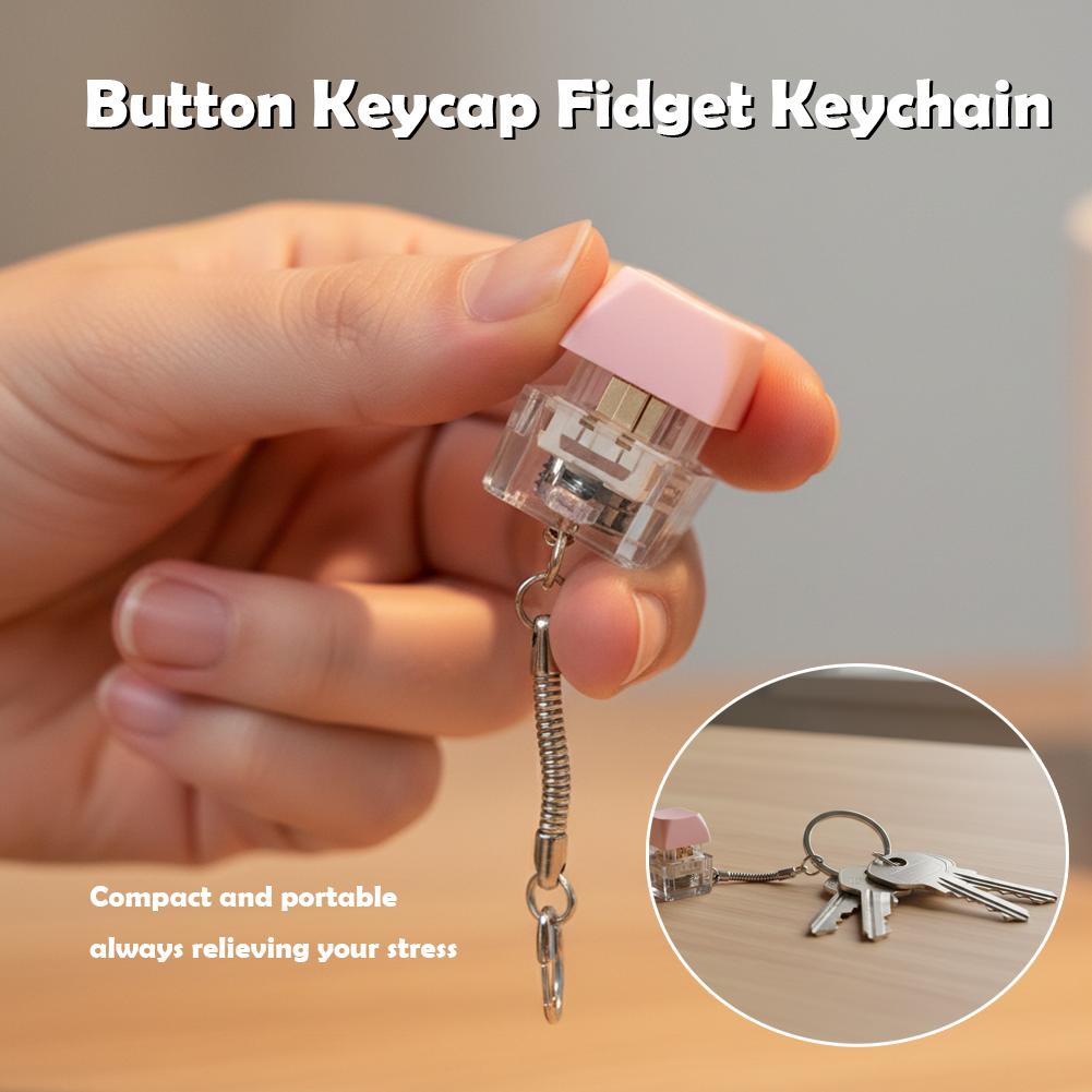 Fidget Decompression 1/4/5/9 Keyboard Key Toy Anti Stress Finger Keyboard Games For Adults Antistress Toys Games Keychain