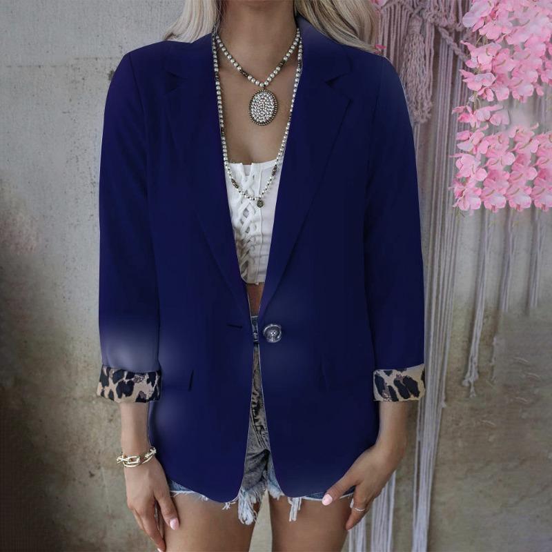 BITCED Women's Vintage Casual Solid Color Print Autumn Winter Long Sleeve POLO Neck Jackets & Coats