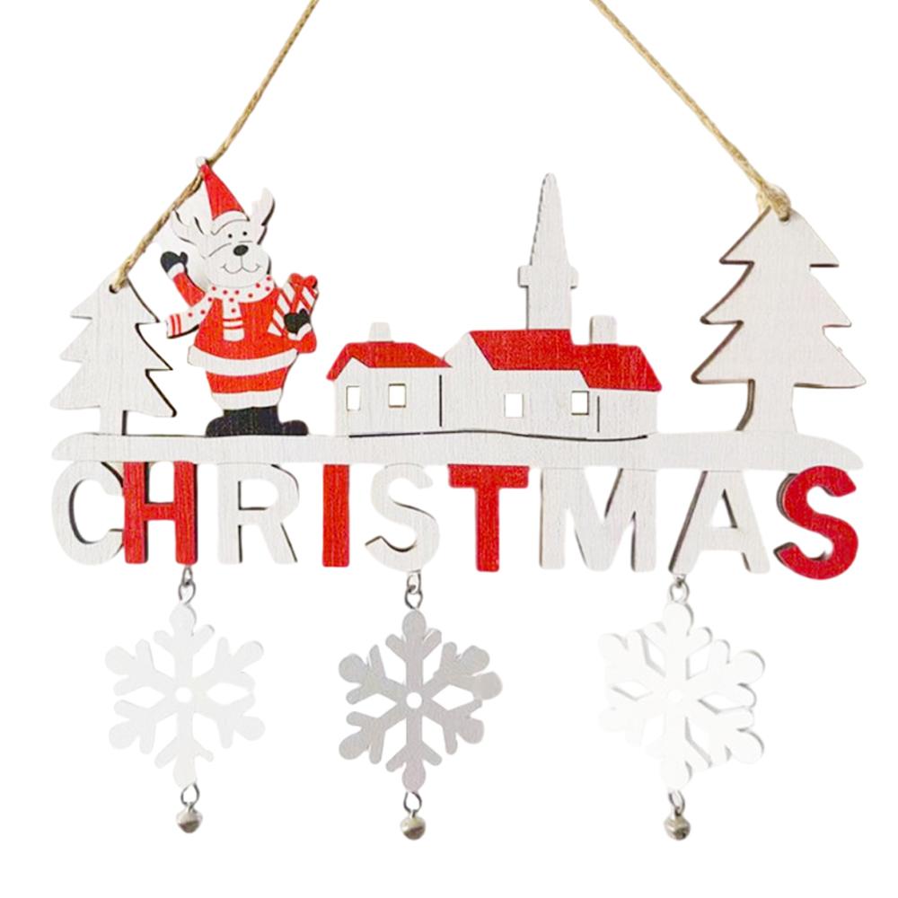 

Деревянные рождественские подвесные подвески Санта-Клаус Веселое рождественское украшение для дома Рождественские елочные украшения 2024 Подарки на Новый год