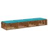 4 piece seat cushions SOEST 4 pcs. 100percent  Polyester Turquoise