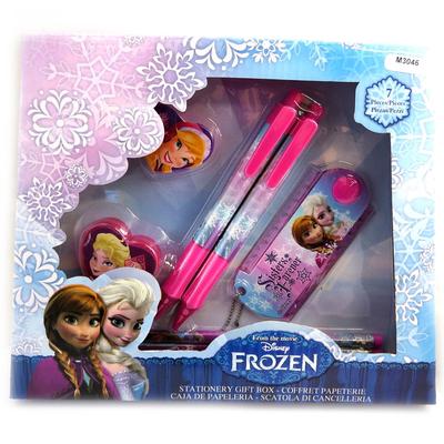 Frozen [M3046] - Pink 'Frozen - Reine Des Neiges' Stationery Set (7 Pieces)
