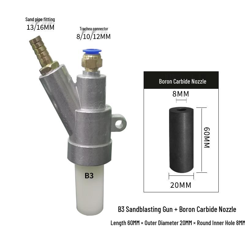 Type B Boron Carbide Sandblasting Nozzle for Manual & Automatic Rust Removal Machines
