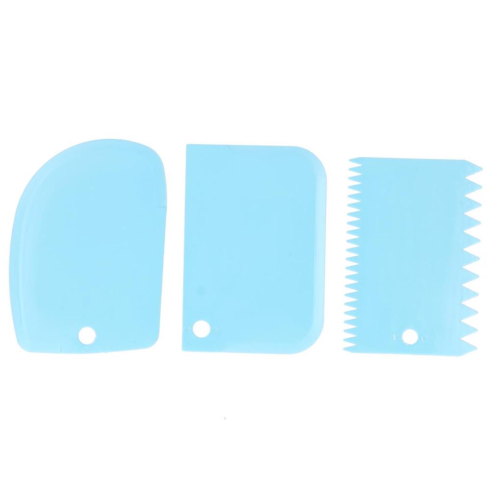 3PCS/Set Cake Cream Scraper Dough Pasty Cutters Scraper Kitchen Tool DIY Baking ToolGreen