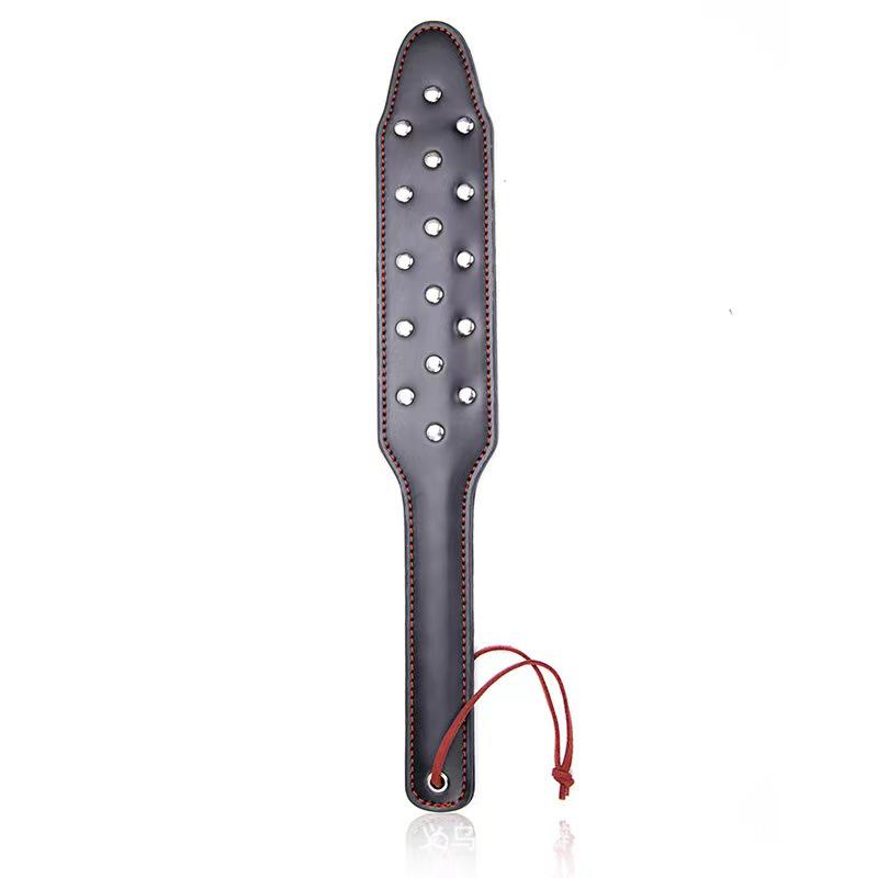PU Leather Spiked Paddle - Couples' Flirtation and Spanking Toy.