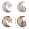 Elegant Serving Tray with Moon and Star Islamic Festival Snacks Fruit Display Plate Traditional Eid Table Decoration