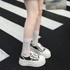 Mesh breathable cm thick baseplate shoes women's summer new versatile heightening thin casual little white shoes tide