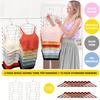 [1 Stück Edelstahl Organizer] 1 Stück Schwerlast Edelstahl Schrankorganizer, 8-stufiger Tanktop-Aufhänger | Faltbare Studentenwohnheim-Essentials