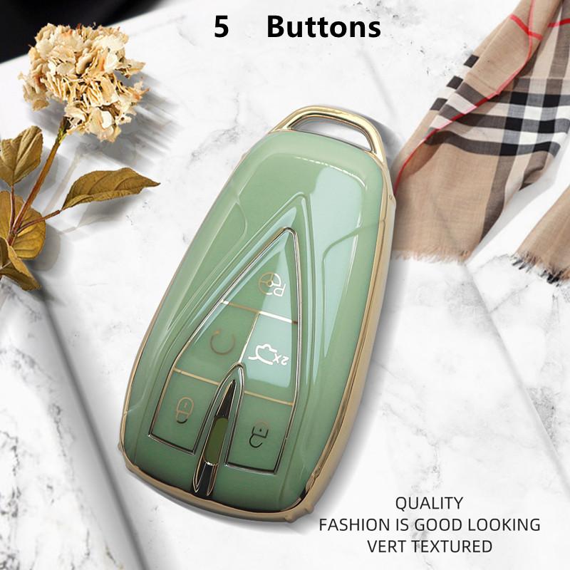 Luxurious Golden Edge Remote Key Case Cover For Changan CS35Plus CS55Plus CS75Plus   Protective Shell Car