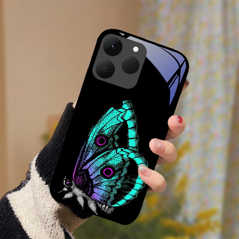 Für Realme 15T 15 T 5G Hülle Luxus Mode Gehärtetes Glas Rückseite Für Realme15T Stoßfester Bumper Funda RMX5111 RMX5112 Etui