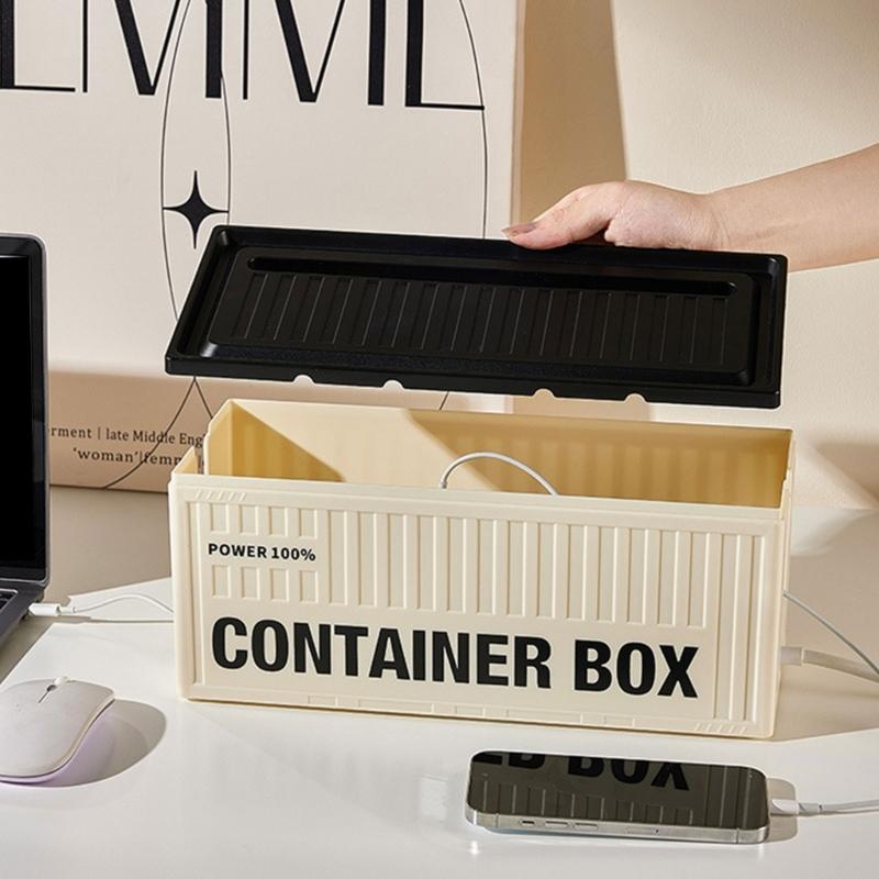 Convenient Desktop Cable Holder Desktop Cable Organizers Cord Management Box For Neat And Efficient Workspaces